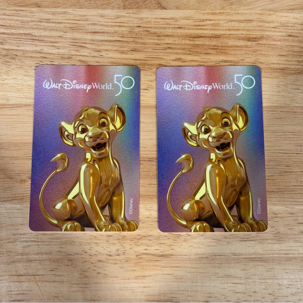 Disney Simba Hotel Room Key‎ Card | Lion King Collectible - Set of 2